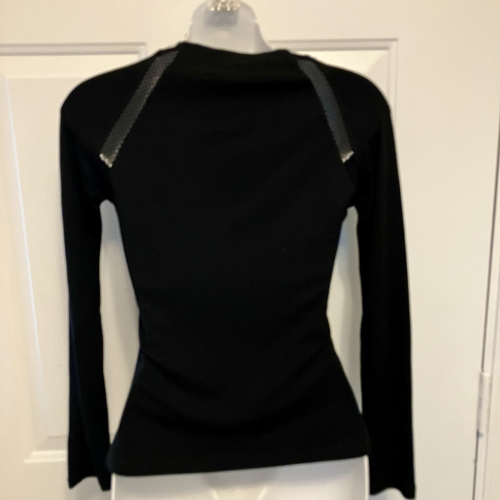 Vintage Adam pour Eve Paris Small Black Mesh Embroidered Whimsigoth Witchy Shirt - Picture 4 of 6